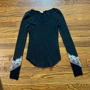 We the Free Embellished Cuff Long Sleeve Thermal